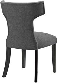 img 2 attached to Modway Curve Mid-Century Modern Gray Upholstered Chair with Nailhead Trim - Elegant Grey Accent Piece