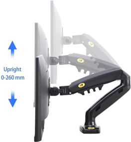 img 1 attached to 🖥️ NB North Bayou F80 Full Motion Swivel Gas Spring Monitor Desk Mount Stand for 17-30'' Monitors (4.4lbs-19.8lbs) - Computer Monitor Stand