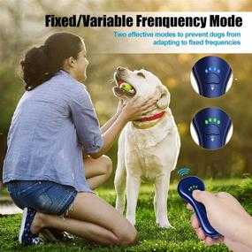 img 2 attached to 🐶 ZelenDecor Ultrasonic Dog Barking Deterrent - Rechargeable Anti Barking Device & Trainer, Effective Control Range of 16.4 Ft (Blue)