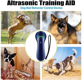 img 3 attached to 🐶 ZelenDecor Ultrasonic Dog Barking Deterrent - Rechargeable Anti Barking Device & Trainer, Effective Control Range of 16.4 Ft (Blue)