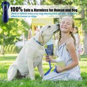 img 1 attached to 🐶 ZelenDecor Ultrasonic Dog Barking Deterrent - Rechargeable Anti Barking Device & Trainer, Effective Control Range of 16.4 Ft (Blue)