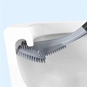 img 1 attached to 🚽 Silicone Toilet Brush: Shop Again Golf Toilet Bowl Cleaner Set with Anti Slip Grip Handle and Wall Mount for Deep Cleaning - Bathroom Holder Included