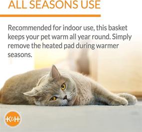 img 2 attached to 🐱 K&amp;H Pet Products Thermo-Basket Indoor Heated Cat Bed, Foldable, 15in x 15in, 4W" - "K&amp;H Pet Thermo-Basket Indoor Heated Cat Bed, Foldable Design, 15in x 15in, 4W