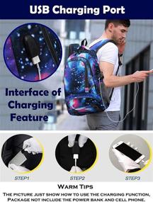 img 1 attached to Backpack Business Charging Compartment Reflective Backpacks and Laptop Backpacks