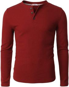 img 3 attached to H2H Casual Henley Shirts KMTTL062 Men's Clothing