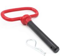 π x-haibei head towing hitch pin and clip 5/8 x 4 inch: versatile tractor truck accessory with red handle - 1 pack logo