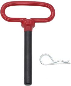 img 3 attached to 🔒 X-Haibei Head Towing Hitch Pin and Clip 5/8 x 4 inch: Versatile Tractor Truck Accessory with Red Handle - 1 Pack