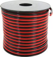 🔌 gs power 14 gauge wire (14 awg) - 100 foot, pure copper, stranded electrical wiring: ideal for speaker, automotive, trailer, stereo, and home theater applications - red/black logo