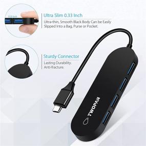 img 1 attached to 💻 TWOPAN Ультратонкий USB C к USB 3.0 Хаб - 4 порта Мультипорт USB адаптер для ноутбуков - Тип C к USB адаптер с высокой скоростью - Мини USB хаб для MacBook Pro/Mini/Air, XPS, Yoga, EliteBook, Chromebook