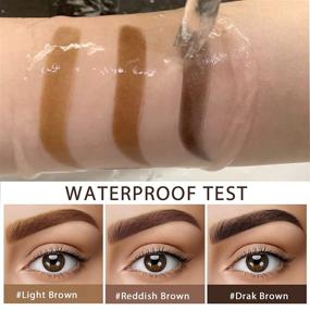 img 2 attached to 👁️ "Enhance Your Brows with the Waterproof Dark Brown Eyebrow Stamp Stencil Kit & Hairline Shadow Powder