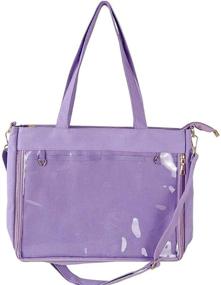 img 1 attached to SEO-Optimized Transparent Women's Handbags & Wallets from Harajuku, Japan: Crossbody Shoulder Style