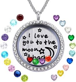 img 4 attached to YouFENG Floating Living Memory Locket Pendant Necklace: A Symbolic Family Tree of Life Birthstone Necklace