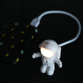 img 2 attached to SUNDERPOWER Creative Spaceman Astronaut LED Flexible USB Light - The Ideal Laptop Lamp and Reading Light!