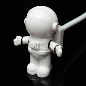 img 4 attached to SUNDERPOWER Creative Spaceman Astronaut LED Flexible USB Light - The Ideal Laptop Lamp and Reading Light!