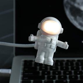 img 3 attached to SUNDERPOWER Creative Spaceman Astronaut LED Flexible USB Light - The Ideal Laptop Lamp and Reading Light!