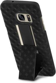 img 2 attached to 📱 Enhanced Aduro Combo Series Holster Shell Case - Ultra Slim Shell Case with Built-in Kickstand and Swivel Belt Clip Holster for Samsung Galaxy S8 (NOT Plus)