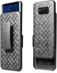 img 4 attached to 📱 Enhanced Aduro Combo Series Holster Shell Case - Ultra Slim Shell Case with Built-in Kickstand and Swivel Belt Clip Holster for Samsung Galaxy S8 (NOT Plus)