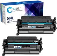 🖨️ lxtek compatible toner cartridge replacement for hp 58a cf258a 58x cf258x, laserjet pro m404 m428 printer tray, pack of 2 black cartridges, no chip logo