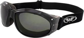 img 4 attached to 🔥 Smoke Anti-Scratch Global Vision Eliminator Padded Motorcycle Riding Goggles