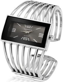 img 4 attached to Fashion Bracelet Watches Rectangular DialAnalog
