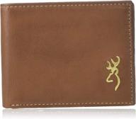 👜 cognac leather men's bi-fold wallet - browning wallets, card cases & money organizers logo