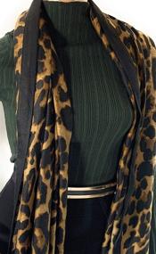 img 2 attached to 🐆 Bellaselah Women's Soft Leopard Print Scarf - Wrinkle-Free, 70”x35”, Brown and Black Shades