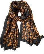 🐆 bellaselah women's soft leopard print scarf - wrinkle-free, 70”x35”, brown and black shades logo