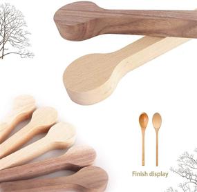 img 1 attached to Premium Wood Carving Spoon Blank Kit for Whittler Beginners - Beech and Walnut Wood Craft Set (5 Pack)