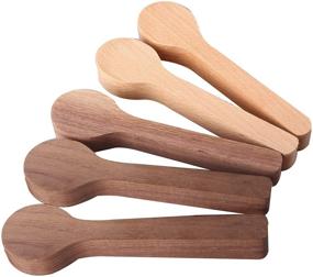 img 4 attached to Premium Wood Carving Spoon Blank Kit for Whittler Beginners - Beech and Walnut Wood Craft Set (5 Pack)