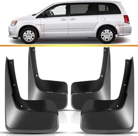 img 3 attached to 🚗 Durable Set of 4 Mud Flaps Splash Guards for Dodge Grand Caravan 2011-2019 Town & Country 2011-2017 V6 3.6L - Easy Installation, No Running Boards Required