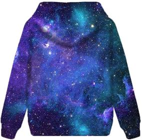 img 2 attached to 👕 Coiknavs Boys' Kids Galaxy Space Sweatshirts: Trendy Pullover Hoodies with Pockets