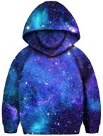 👕 coiknavs boys' kids galaxy space sweatshirts: trendy pullover hoodies with pockets logo