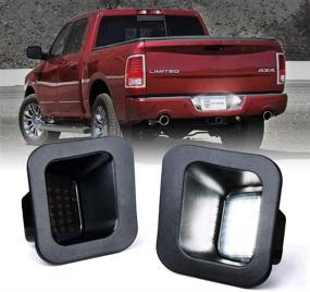img 4 attached to 🔦 Xprite LED Smoke Lens License Plate Lights for Dodge RAM 1500 2500 3500 Pickup Truck (2003-2018), Diamond White 6000K, 2 PCS