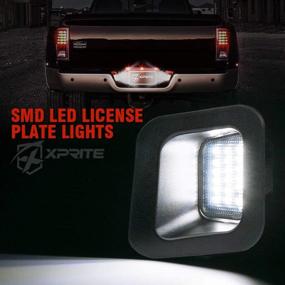 img 3 attached to 🔦 Xprite LED Smoke Lens License Plate Lights for Dodge RAM 1500 2500 3500 Pickup Truck (2003-2018), Diamond White 6000K, 2 PCS
