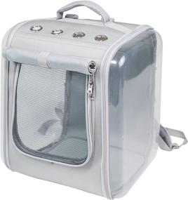 img 4 attached to 🐱 Переноска для кошек Petseek: сумка-рюкзак до 17 фунтов для маленьких собак - идеально подходит для путешествий, походов и активного отдыха на свежем воздухе.