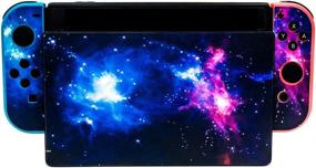 img 2 attached to 🌌 Taifond The Dazzling Galaxy Decals Stickers Set Faceplate Skin, Screen Protector, and Dock Protection Kit for Nintendo Switch Console & Joy-Con Controller