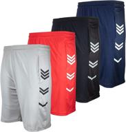 🏀 boost your game with 4-pack high energy long basketball shorts for men - enhance sports, fitness, and athletic performance логотип