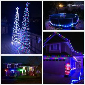 img 2 attached to 🎉 100Ft LED Rope Lights - Cuttable & Connectable for Indoor/Outdoor Decorative Lighting - Waterproof String Lights for Deck, Patio, Backyards, Garden - Multicolor Party and Christmas Decorations