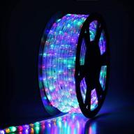 🎉 100ft led rope lights - cuttable & connectable for indoor/outdoor decorative lighting - waterproof string lights for deck, patio, backyards, garden - multicolor party and christmas decorations logo