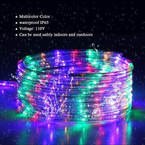img 3 attached to 🎉 100Ft LED Rope Lights - Cuttable & Connectable for Indoor/Outdoor Decorative Lighting - Waterproof String Lights for Deck, Patio, Backyards, Garden - Multicolor Party and Christmas Decorations