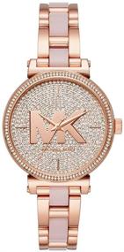 img 4 attached to Michael Kors Womens Quartz Stainless Steel Plated Women's Watches