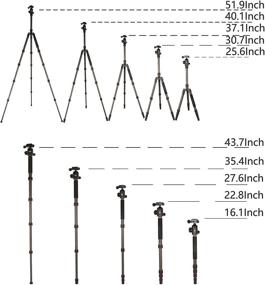 img 1 attached to 🎥 Capture Stunning Shots with OBO N3 Carbon Fiber Camera Tripods - Perfect for Digital DSLR Cameras with Quick Release Plate and Ball Head