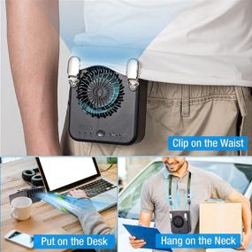 img 3 attached to 🌬️ Stay Cool on-the-go with the Upgraded Portable Waist Clip Fan - 8000mAh Battery Operated USB Cooling Fan for Outdoor Activities