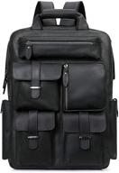 s zone vintage genuine leather backpack - perfect casual daypacks for fashionable individuals логотип
