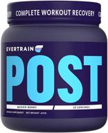 🍓 evertrain post-workout recovery powder - premium blend with natural mixed berry flavors and colors - immunity-boosting supplement - 30 servings logo