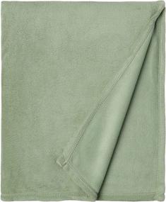 img 4 attached to Vellux Plush Blanket - King Size | Heavyweight Micromink | Warmest Bedspread for Winter | Sage Green