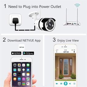 img 3 attached to 📷 Netvue Outdoor Security Camera: 1080P Wifi Bullet Surveillance Camera with Two-Way Audio, IP66 Waterproof, FHD Night Vision, Motion Detection, Cloud Storage, SD Card - Ultimate Home Security