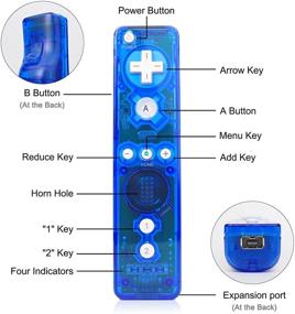 img 2 attached to 🎮 Vinklan Wii Nintendo Remote Controller and Nunchuck Set with Silicon Case for Wii/Wii U - Clear Purple & Sapphire Blue