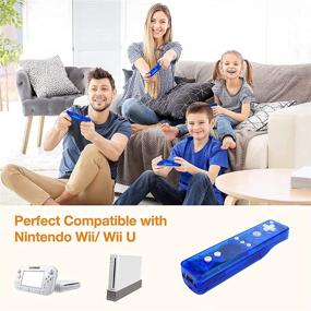 img 3 attached to 🎮 Vinklan Wii Nintendo Remote Controller and Nunchuck Set with Silicon Case for Wii/Wii U - Clear Purple & Sapphire Blue
