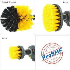img 1 attached to ProSMF Drill Brush Set - Powerful All Purpose Cleaning Tool - Scrub Brush 🧽 for Cleaning Supplies - Shower, Grout, and Bathtub Cleaner - Bathroom Accessories - Tile Cleaning Brush